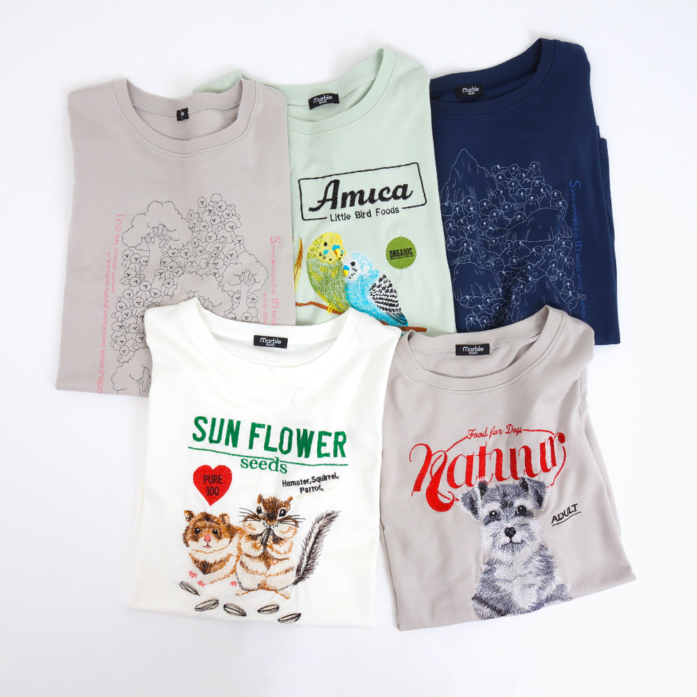刺繍Tシャツ他、ベーシックアイテム2点新入荷！ | marble SUD マーブル 
