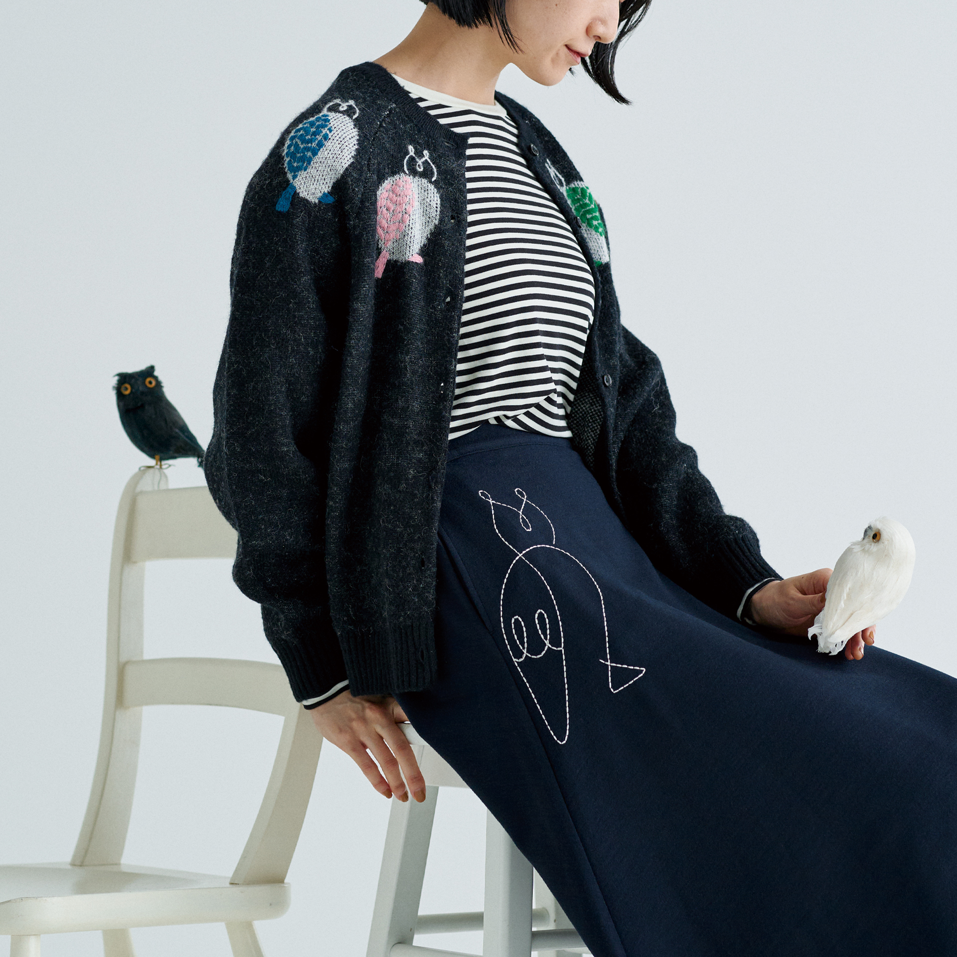 andmary Luna 等しい stitch set up black